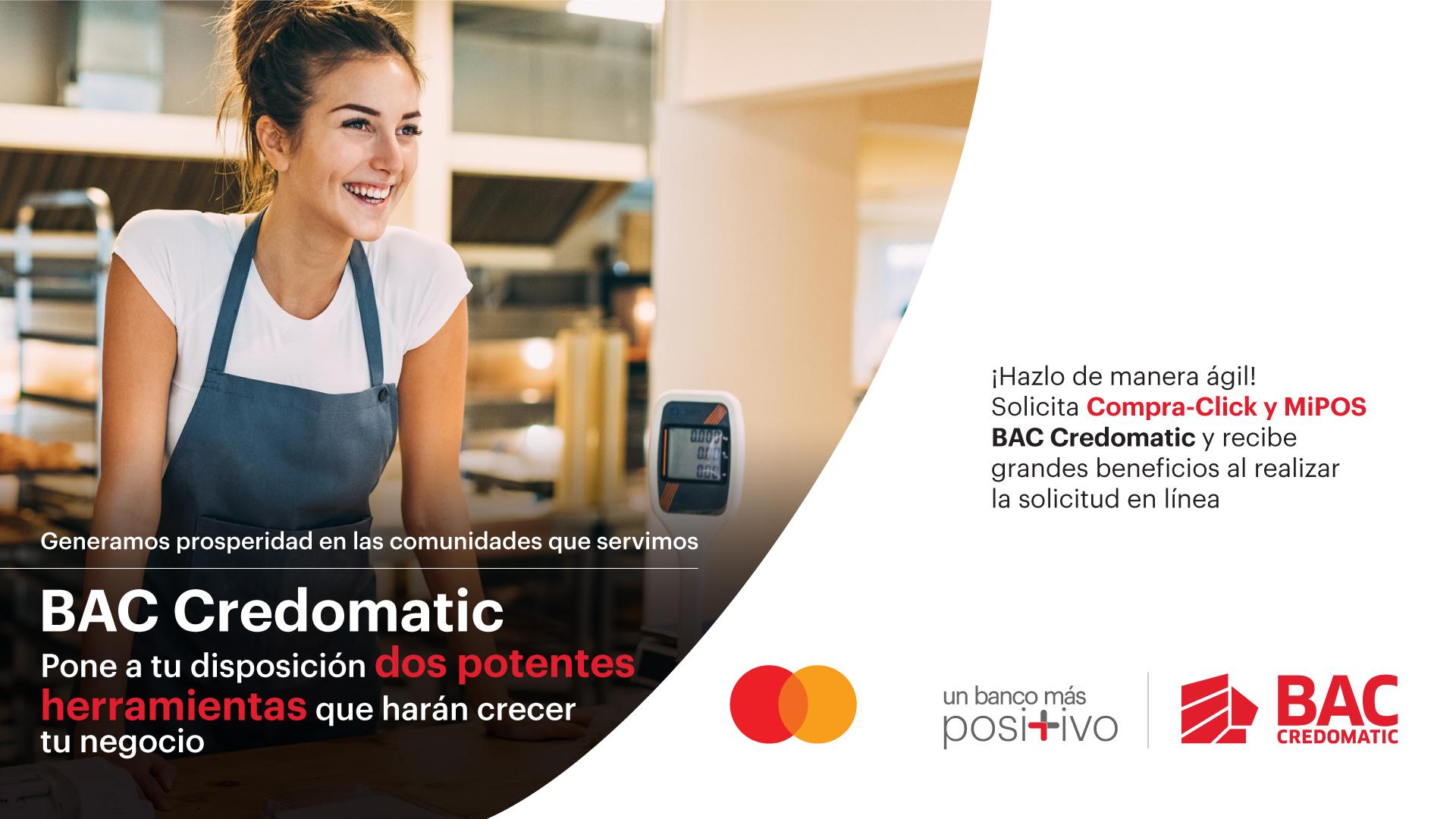 BAC y Mastercard ofrecen beneficios diferenciadores en MiPOS y Compra-Click a empresarios