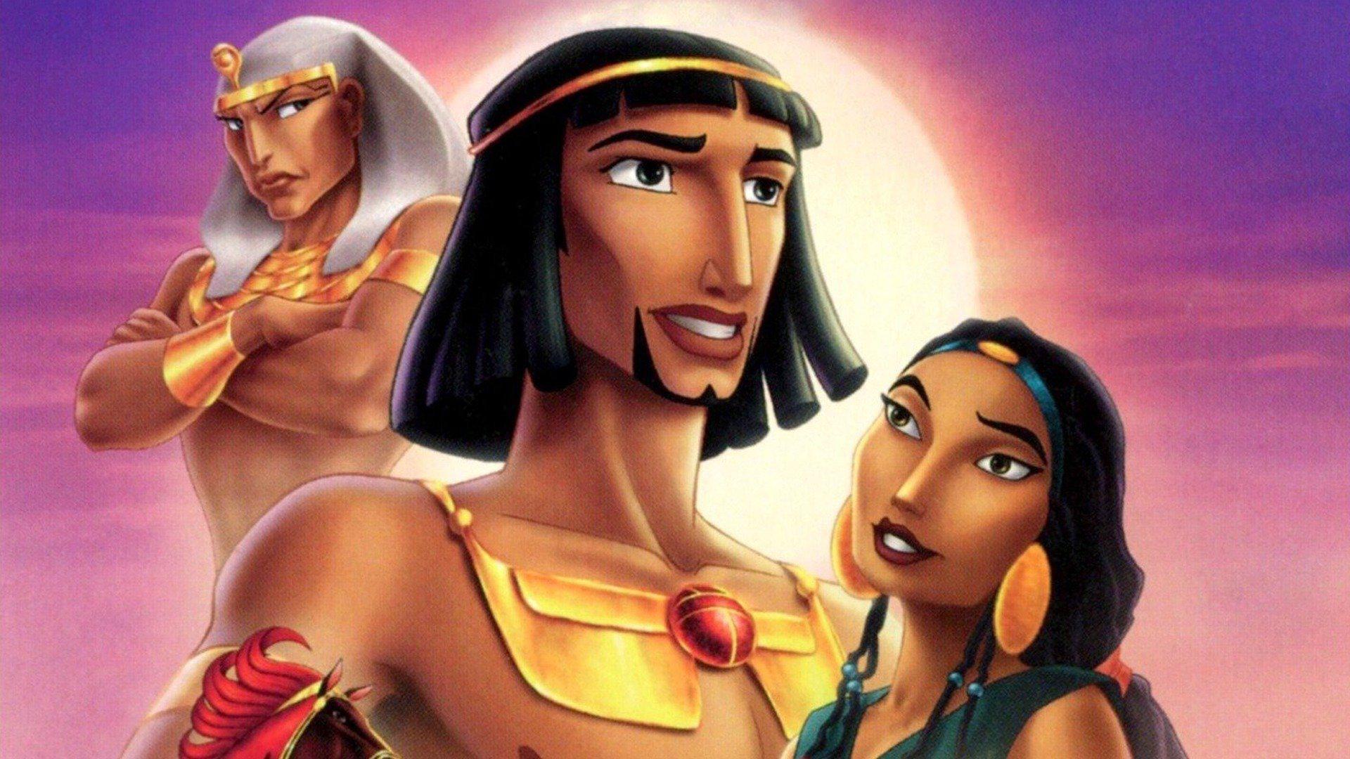 El príncipe de EgiptoSe trata de una película animada que adapta la vida de Moisés. En la versión original, destacadas personalidades prestaron sus voces, incluyendo a Val Kilmer, Ralph Fiennes, Michelle Pfeiffer, Steve Martin, Helen Mirren, Sandra Bullock y Patrick Stewart.