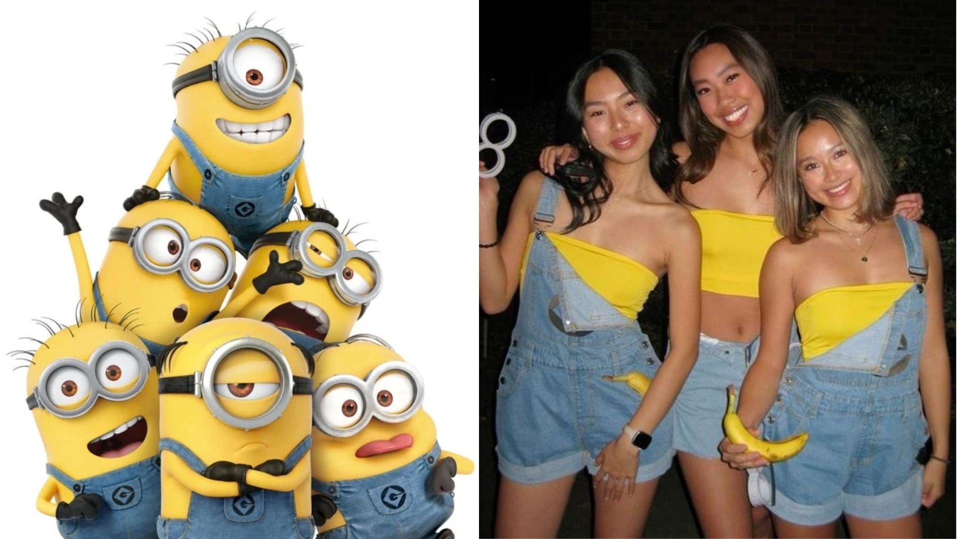 Minions: Solo necesitan overoles, camisetas amarillas y gafas grandes para vestir como estos personajes. ¡No olviden sus bananas!