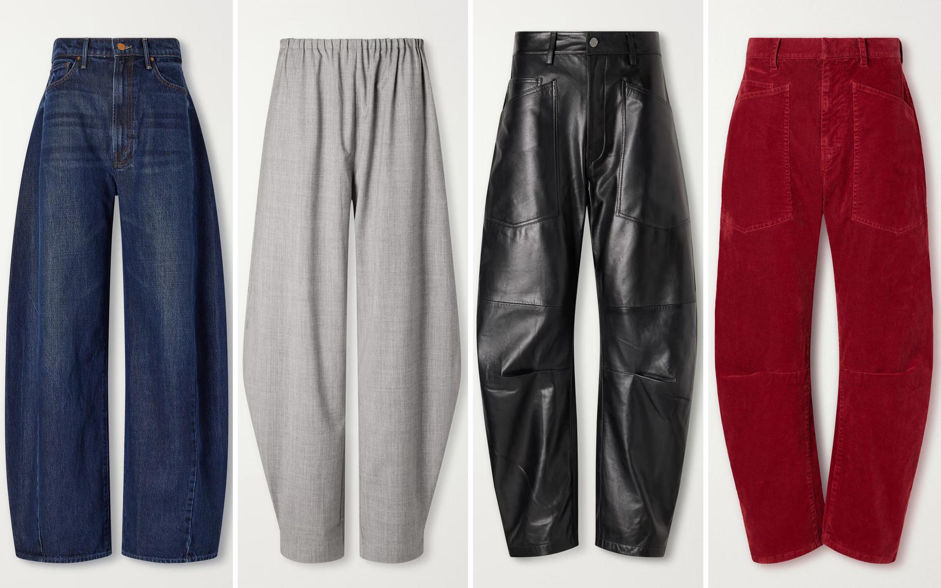 Con su silueta curva y su aire contemporáneo, los jeans barrel se posicionan como una de las prendas protagonistas de la temporada