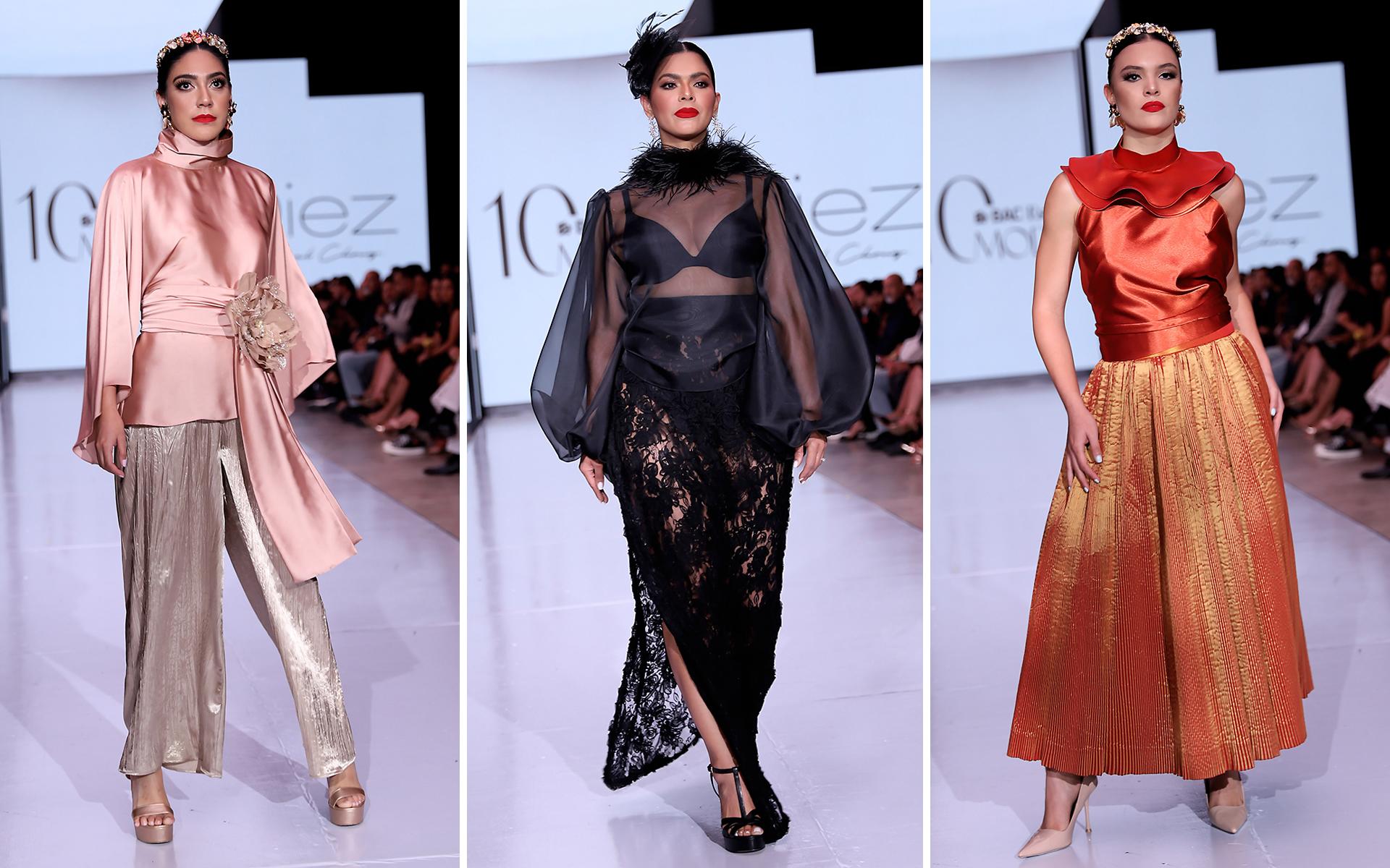Una propuesta con una paleta cromática blush &amp; gold luxe, que combina matices tierra y nude con tonalidades rosadas y doradas metálicas, reflejando sofisticación y celebrando el lujo que caracteriza la alta costura. Así es Diez, la colección que Miguel Chong presentó para conmemorar la X edición de BAC Estilo Moda, inspirándose en su recorrido, en los inicios, la evolución y el triunfo de una década que ha marcado un antes y un después en la industria.