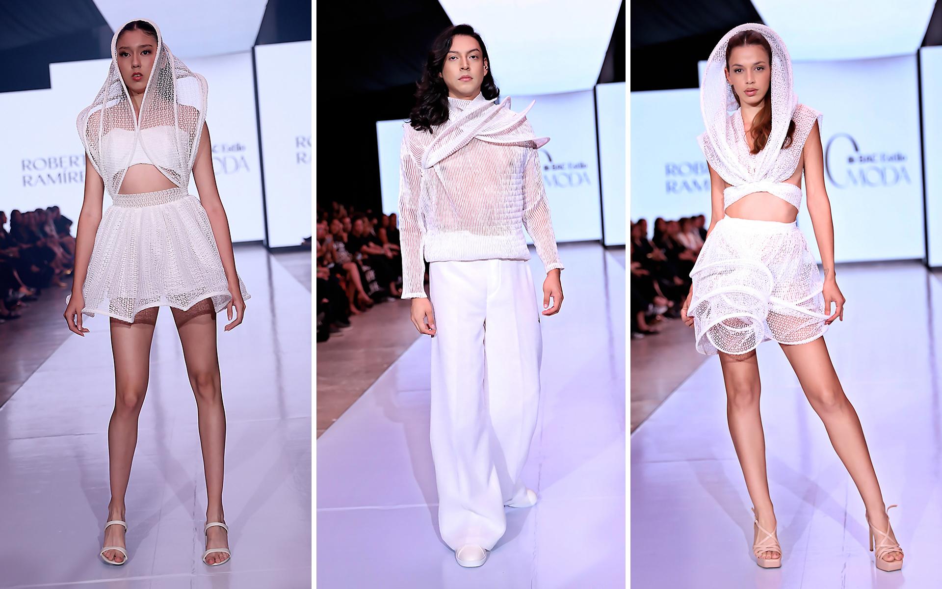 En la cima de su creatividad, el diseñador hondureño Roberto Ramírez presentó Cenit, su décima pasarela en BAC Estilo Moda, una colección dibujada por pliegues y volúmenes que evocan esculturas en movimiento.