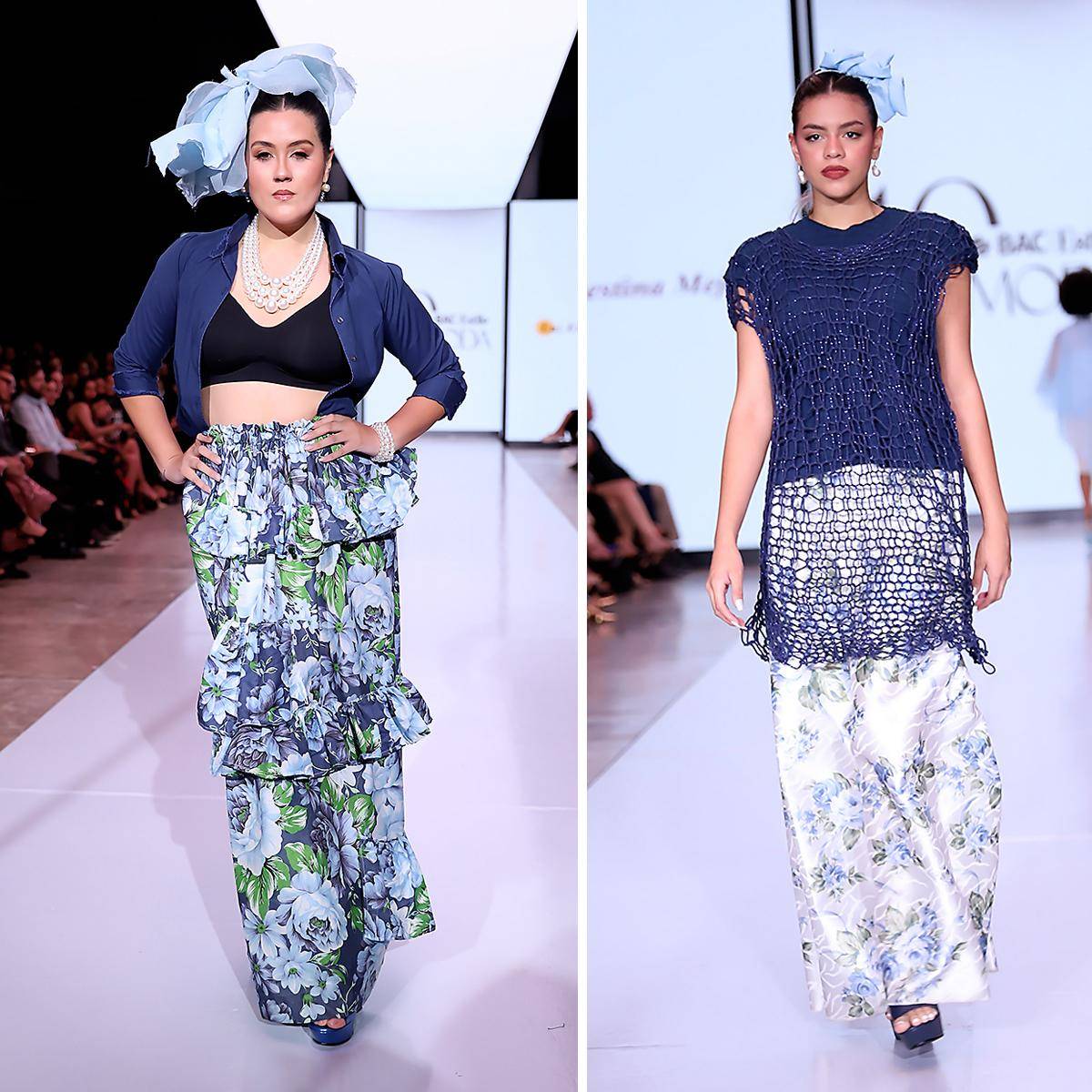 Una propuesta muy personal, donde las texturas artesanales evocan la neblina del misterio. Así es Rosas Azules, la colección Primavera-Verano 2026 de Luz Ernestina Mejía, presentada en la décima edición de BAC Estilo Moda. Cortes fluidos y precisos que realzan la silueta definen cada prenda, marcando el paso con una elegancia atemporal. Faldas amplias con peplum, mangas abullonadas y vestidos de líneas relajadas construyen un aura de confort femenino y sofisticación natural que se complementa con tocados audaces y mini bags en crochet.