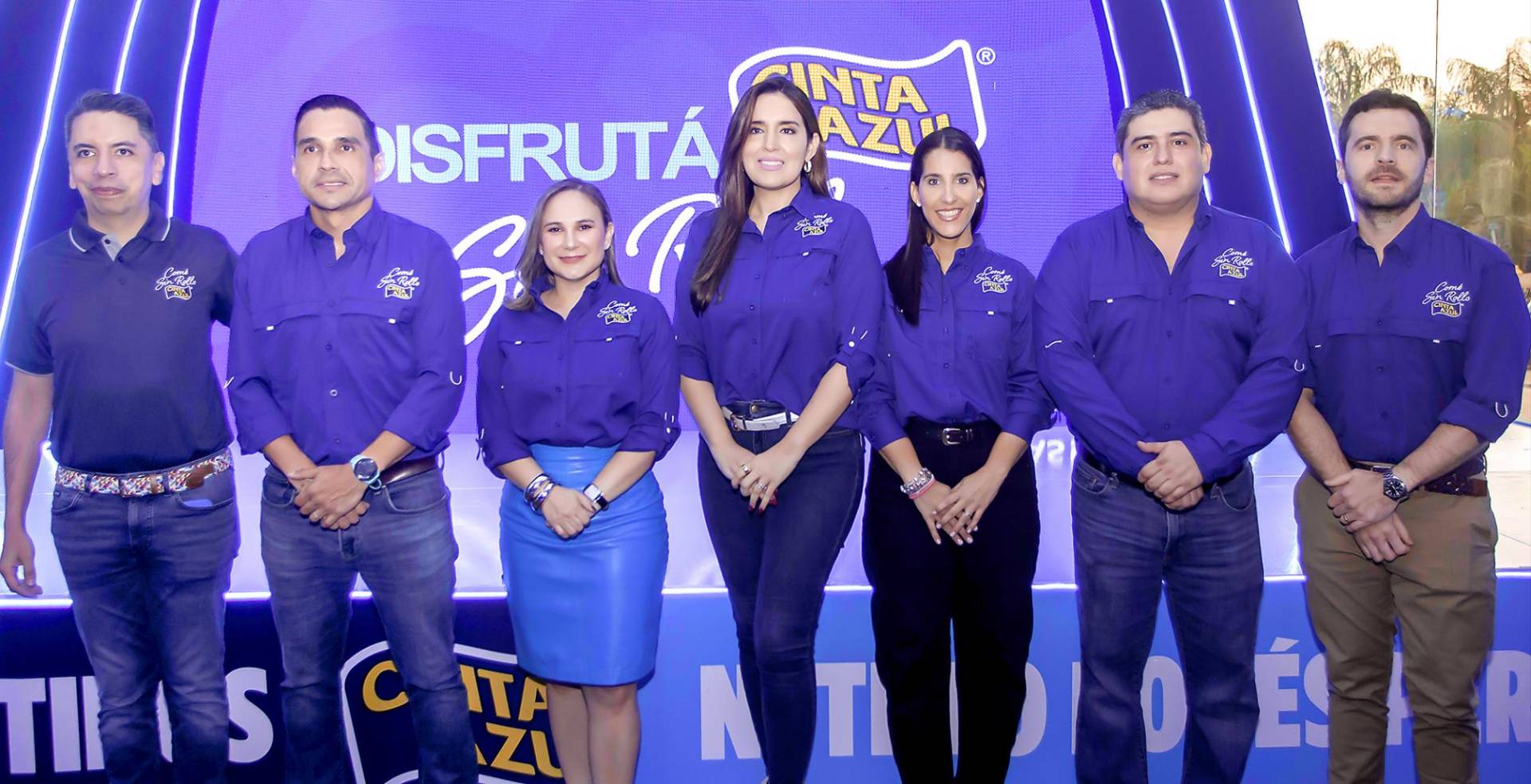 Carlos Chahín, vicepresidente de mercadeo Cargill Centroamérica; Raúl Hernández, gerente general de Cargill Honduras; Melany Galeano, Cinthia Almendares, Rina Ramos, gerente de marca de Cargill Food Latinoamérica; Josué Chévez y Juan Peláez.