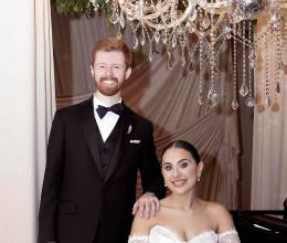 Andrea Jordan y Walter Smith dieron el “sí, acepto” en el altar de la Iglesia Sagrada Familia de la Fundación MHOTIVO, celebrando la formalización de su amor entre familiares y amigos en el Hotel Copantl &amp; Convention Center. En la foto: Los nuevos esposos Walter y Andrea Smith.