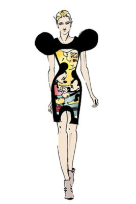 Minnie Mouse en la semana de la moda
