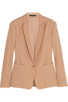 Nude blazers. Chaqueta estilo tuxedo en nude by Theory