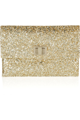 Glitz. Clutch dorado de lentejuelas de Anya Hindmarch