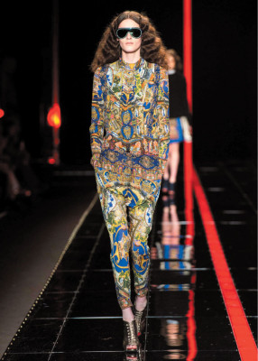 New age baroque prints over textures
