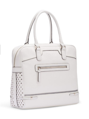 White power. Tote bag de cuero blanco by Guess