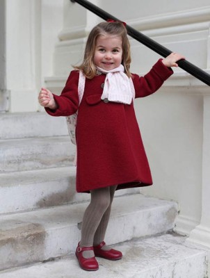 La Princesa Charlotte en su primer día de guardería