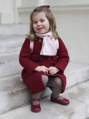 La Princesa Charlotte en su primer día de guardería