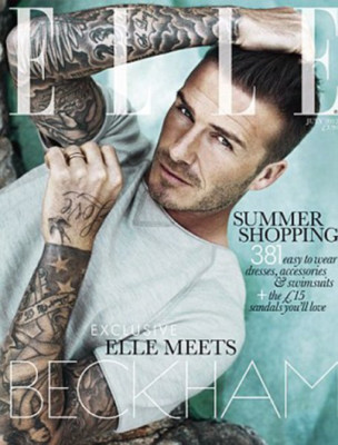 David Beckham en portada de ELLE