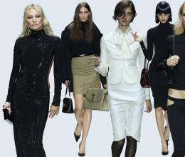 En su debut como director creativo de Gucci, Demna presentó en Milán una colección Otoño-Invierno 2026/2027 con diversas formas de vestir: chaquetas que se combinan con faldas; pantalones tipo leggings y pantalones clásicos; del despacho al bar y todo lo que hay entre ambos.