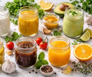 Dale vida a tus ensaladas con estos siete aderezos fáciles, frescos y llenos de sabor. Desde opciones cremosas hasta combinaciones cítricas y ligeras, cada uno aporta un toque especial que convierte lo simple en delicioso. Perfectos para variar tus comidas sin complicarte en la cocina