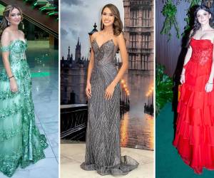 El día más esperado para las nuevas Bachilleres en Ciencias y Humanidades bilingües, de la Franciscan School llegó esa noche de celebración, en la que lucieron despampanantes maxi dress de diferentes diseñadores para festejar su Prom. La cita se realizó en el Hotel Copantl &amp; Convention Center. En la foto:Camila Morales, Isabella Fernández y Marta Faccioli.