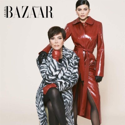 Kylie y Kris Jenner en la portada de Harpers Baazar Arabia