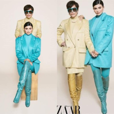 Kylie y Kris Jenner en la portada de Harpers Baazar Arabia