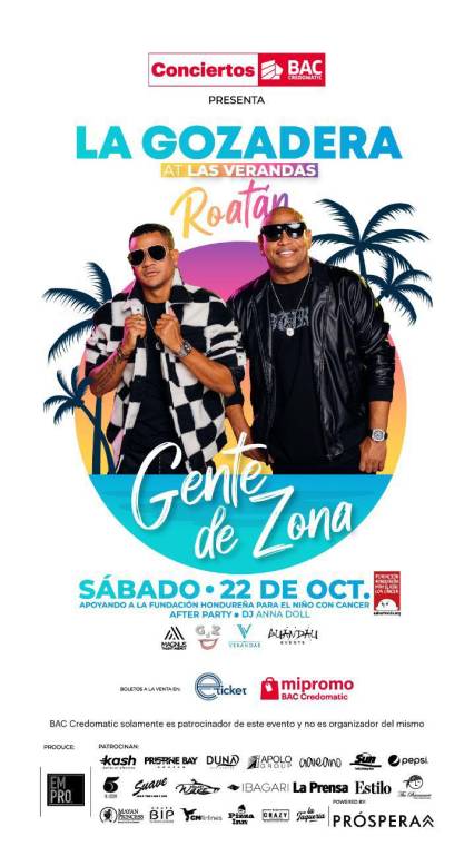 Llega a Roatán el concierto La Gozadera en Las Verandas con Gente de Zona