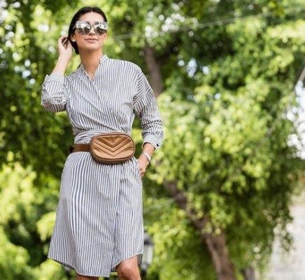 Los accesorios siempre sus mejores aliados, en este caso puedes copiar su look con un bolso canguro de Danilo´s Pura Piel
