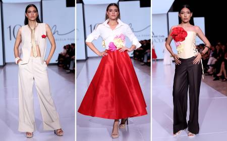 Inspirada en Frida Kahlo, Marcela Posadas debutó en las pasarelas de BAC Estilo Moda 2025 con <i>Raíces Vivas</i>, una colección de cinco conjuntos que destilan encanto, cultura y su sello femenino y clásico.