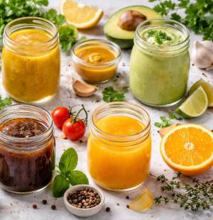 Dale vida a tus ensaladas con estos siete aderezos fáciles, frescos y llenos de sabor. Desde opciones cremosas hasta combinaciones cítricas y ligeras, cada uno aporta un toque especial que convierte lo simple en delicioso. Perfectos para variar tus comidas sin complicarte en la cocina