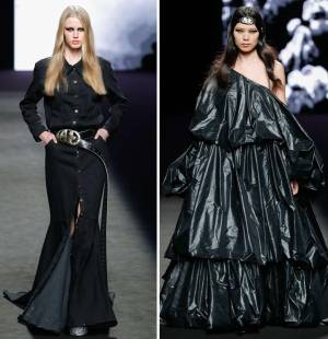 AdriaEgea, que se define como un artista conceptual, el negro fue el protagonista de la colección, durante la semana de la moda que se realizo en Madrid.