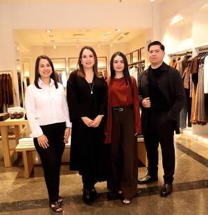 Massimo Dutti presentó su nueva colección de invierno donde da la bienvenida a esta temporada tan exclusiva presentada en Multiplaza caracterizada por la elegancia, sofisticación y estilo atemporal que distinguen a la marca. En la foto: Lila Fúnez, Paola Mendizabal, Lizbeth Maradiaga y Jorge Hernández.