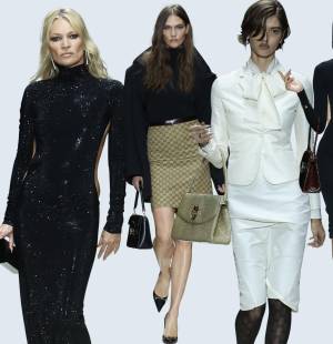 En su debut como director creativo de Gucci, Demna presentó en Milán una colección Otoño-Invierno 2026/2027 con diversas formas de vestir: chaquetas que se combinan con faldas; pantalones tipo leggings y pantalones clásicos; del despacho al bar y todo lo que hay entre ambos.