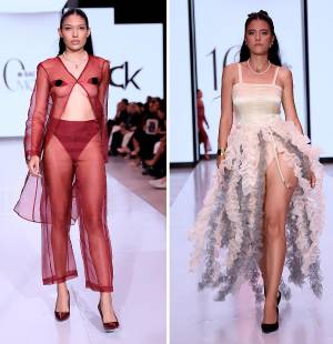 Erick Molina se unió al line up de la X edición de BAC Estilo Moda como diseñador emergente bajo su marca RICK. Molina apostó por una colección de contrastes entre texturas transparentes, encajes, organza y velvet negro. Su colección, denominada Mircalla, está inspirada en el universo de Carmilla, una novela corta gótica escrita por el escritor irlandés, Sheridan Le Fanu en 1872. A través de encajes, transparencias, organza y velvet negro, el diseñador plasma un viaje de amor trágico y tóxico, contrastado con fibras naturales como lino y algodón que aportan frescura a la propuesta.