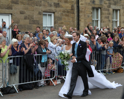 Elegante boda en el castillo de Hogwarts