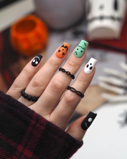 Divertidos diseños de uñas de Halloween