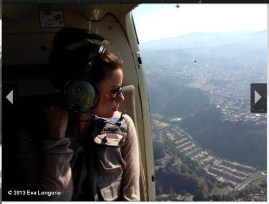 Eva Longoria feliz de estar en Honduras