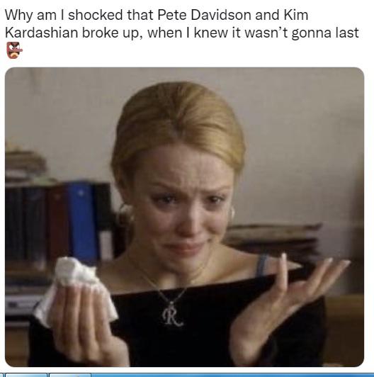 Memes de la ruptura de Kim Kardashian y Pete Davidson