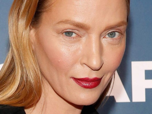 La nueva Uma Thurman se dejó ver con su nueva cara en el estreno en Nueva York The Slap