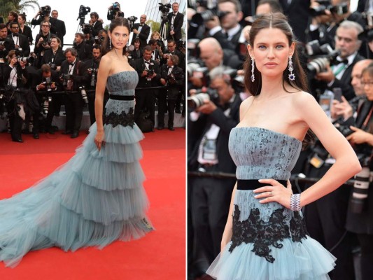 Bianca Balti en un vestido de Alberta Ferreti