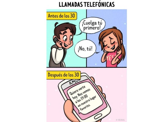 Así es la vida amorosa antes y después de los 30