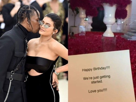 Travis sorprende a Kylie con rosas por su cumpleaños