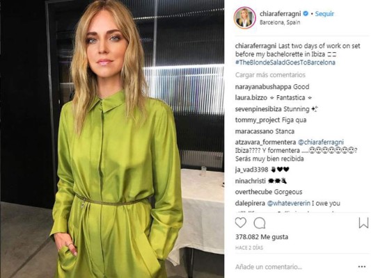 Chiara Ferragni celebrará su despedida de soltera en Ibiza