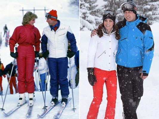 Los príncipes George y Charlotte en sus primeras vacaciones de esquí
