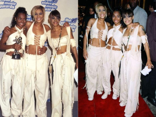 ¿Recuerdas a TLC? Eran una de las bandas más exitosas de los 90's. En 1995 utilizaron estos atuendos blancos combinados.