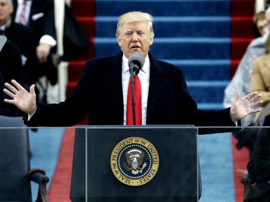 Donald Trump durante su discurso inaugural