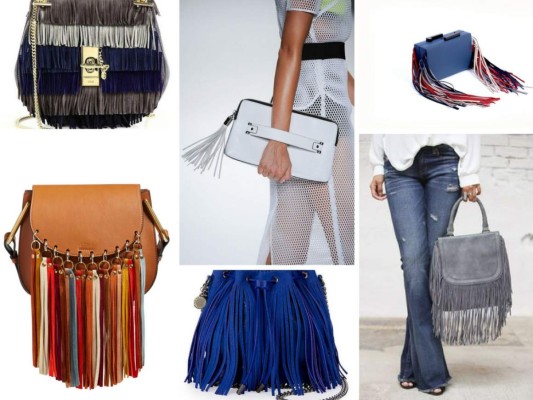 ¿Quieres un look edgy? Combina tu look con un bolso de flecos. Recuerda que si planeas llevar estampados estos deberán ser de tonos neutros y preferiblemente a un solo color.