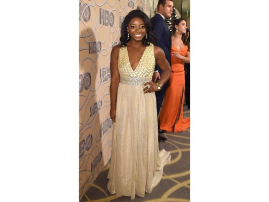 La gimnasta Simone Biles en la fiesta de HBO realizada en Circa 55 Restaurant <br/>