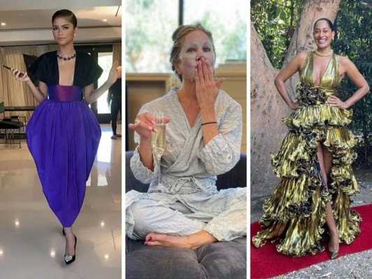 La septuagésima segunda entrega de los premios Emmy, sin duda alguna, fue fuera de lo normal. Los looks de las estrellas volvieron a convertirse en tema de conversación, más aun en plena pandemia de coronavirus que convirtió en atípica a la ceremonia que celebraron desde la comodidad de sus hogares.