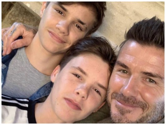 Las infaltables selfies fueron parte de la celebración padre e hijos de vacaciones