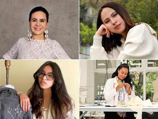 Luz Ernestina Mejía, Marjorie Aguilar, Liena Barahona y Sisi Valle, estudiantes de la carrera de diseño de UNITEC