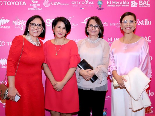 Rosemonde Abedrabbo, Reina Irene Mejía, Dra. Lía Bueso de Castellanos y Lorena Facussé (fotografías: Hector Hernández)