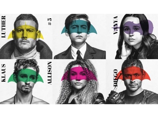 8. Los protagonistas<br/>Los actores Elliot Page, Robert Sheehan, Mary J. Blige, Cameron Britton, David Castañeda, Tom Hopper y Aidan Gallagher realizan los atributos de cada personaje.