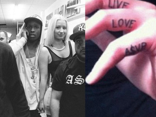 Iggy Azalea<br/>La rapera tuvo un romance con A$AP Rocky y se tatuó en los dedos el nombre de A$AP. Al terminar lo tachó, pero con el tiempo decidió borrarlo por completo.<br/>